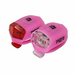 Σετ Φωτισμού Ποδηλάτου P2R FREYO PINK - LED Εμπρός & Πίσω από Σιλικόνη | P2R | FREYO in Cyclit.co